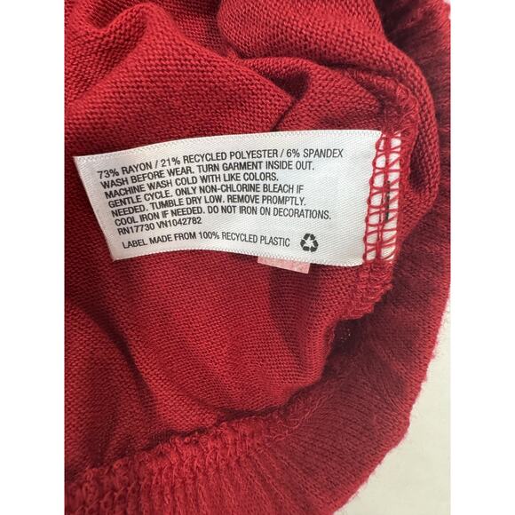 NWOT Christmas Sweater Kids Cat & Jack Red Gold Stars Holiday Kids Medium 7/8 - Picture 7 of 8